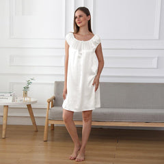Relaxed Silk Pajamas Nightgown Nightdress