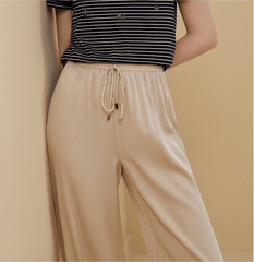 Wide Leg Silk Pajama Pants