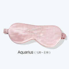 12 Constellation Pink Silk Sleep Mask 22 Momme