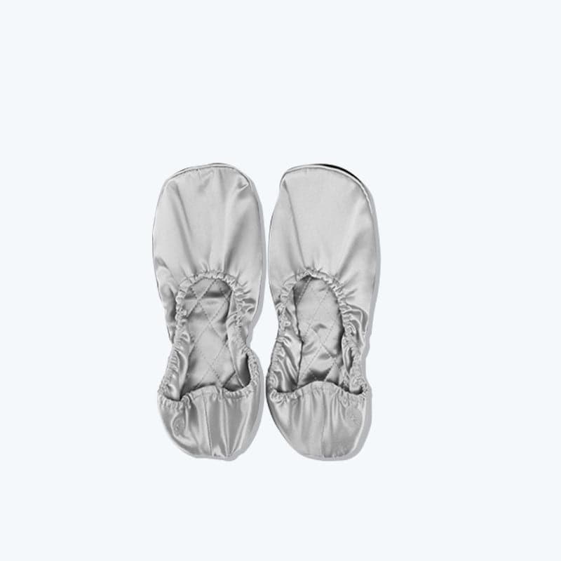 Soft Ballet Silk Slippers, Grey