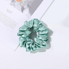 3.5 CM Midi Silk Scrunchies, Light Green