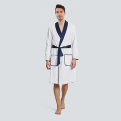 Double Side Wear Sleep Robe Men Pajamas, Navy