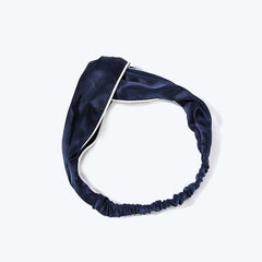 Piping Elastic Silk Hair Bands For Ladies, Navy