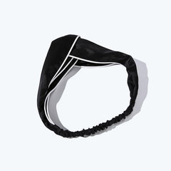 Piping Elastic Silk Hair Bands For Ladies, Black