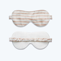 Pure Silk Eye Mask Stripe Pattern, Pink