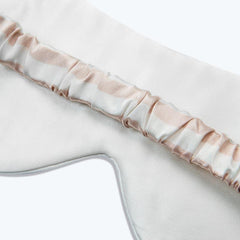 Pure Silk Eye Mask Stripe Pattern, Pink