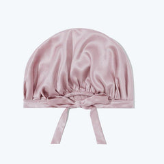 Silk Hair Care Sleep Cap With Bow Knot, Pink