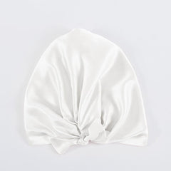 Silk Night Sleeping Cap with Ribbons Ivory