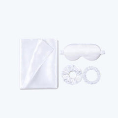 Silk Travel Suit 3 PCS Scrunchy Pillowcase And Eyemask