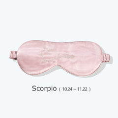 12 Constellation Pink Silk Sleep Mask 22 Momme