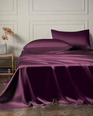 19 Momme 4PCS Silk Flat Sheet and Fitted Sheet Set