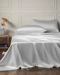 19 Momme 4PCS Silk Flat Sheet and Fitted Sheet Set