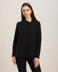 Bow-Tie Silk Shirt for Women