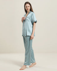 22 Momme Short-Sleeve Silk Pajamas Set