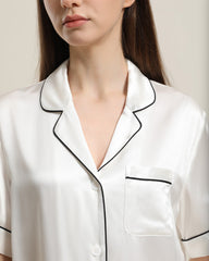 22 Momme Short-Sleeve Silk Pajamas Set