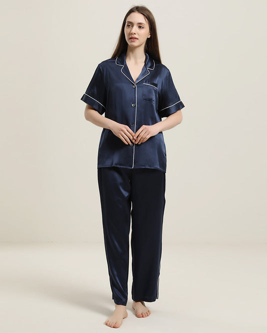 22 Momme Short-Sleeve Silk Pajamas Set