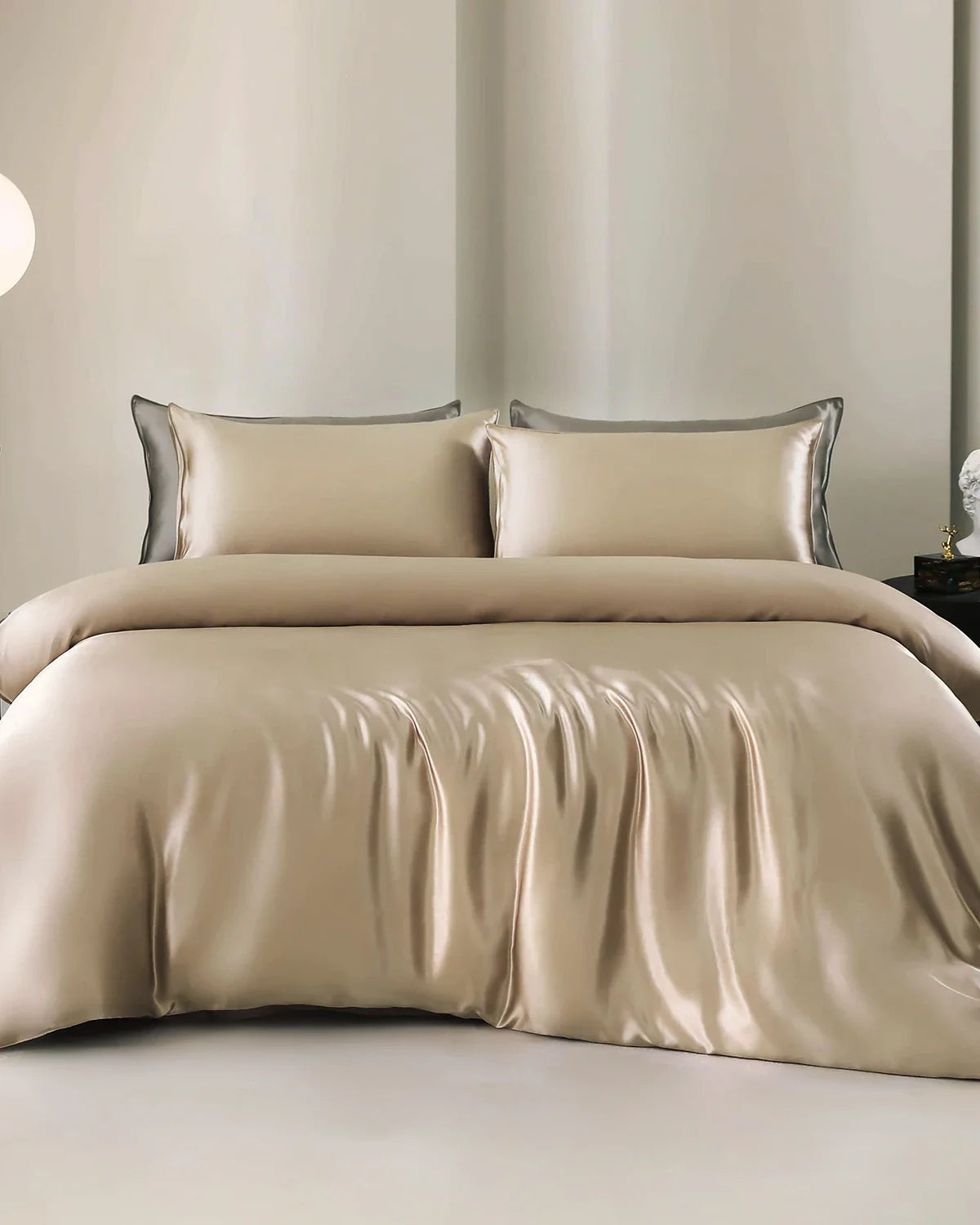 22 Momme 4PCS Silk Duvet Cover and Flat Sheet Set
