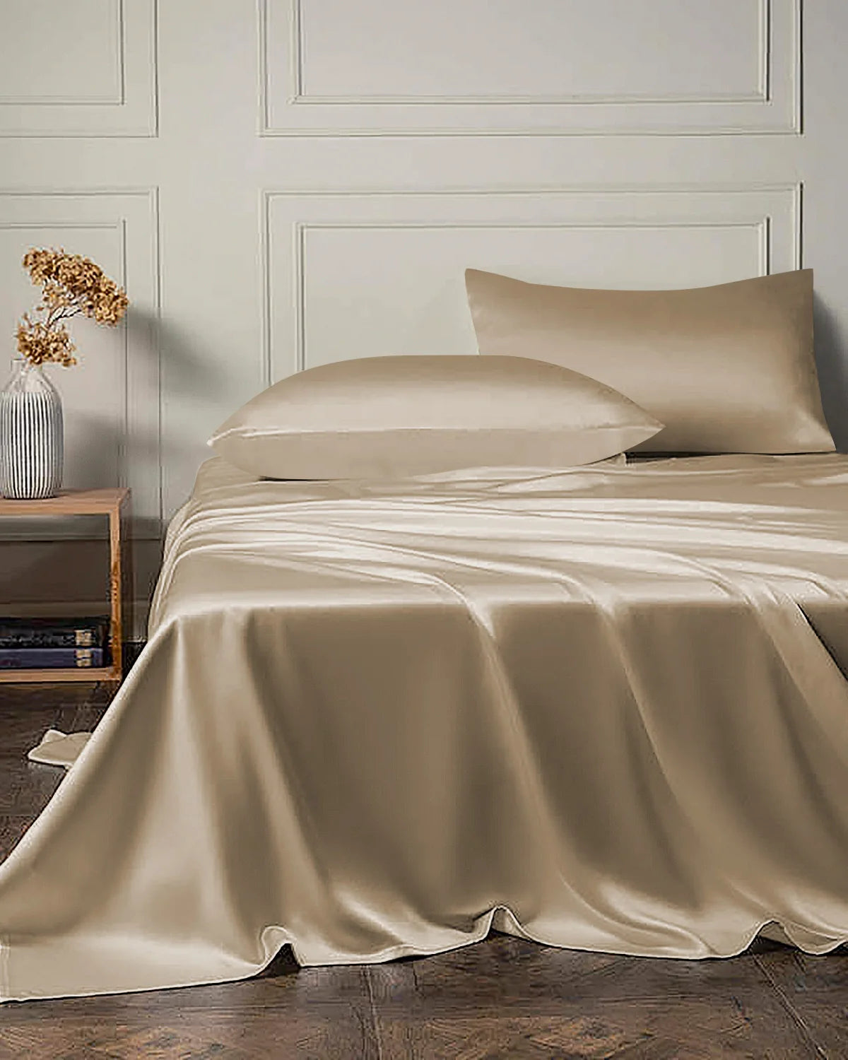 22 Momme 4PCS Silk Flat Sheet and Fitted Sheet Set