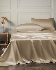 22 Momme 4PCS Silk Flat Sheet and Fitted Sheet Set