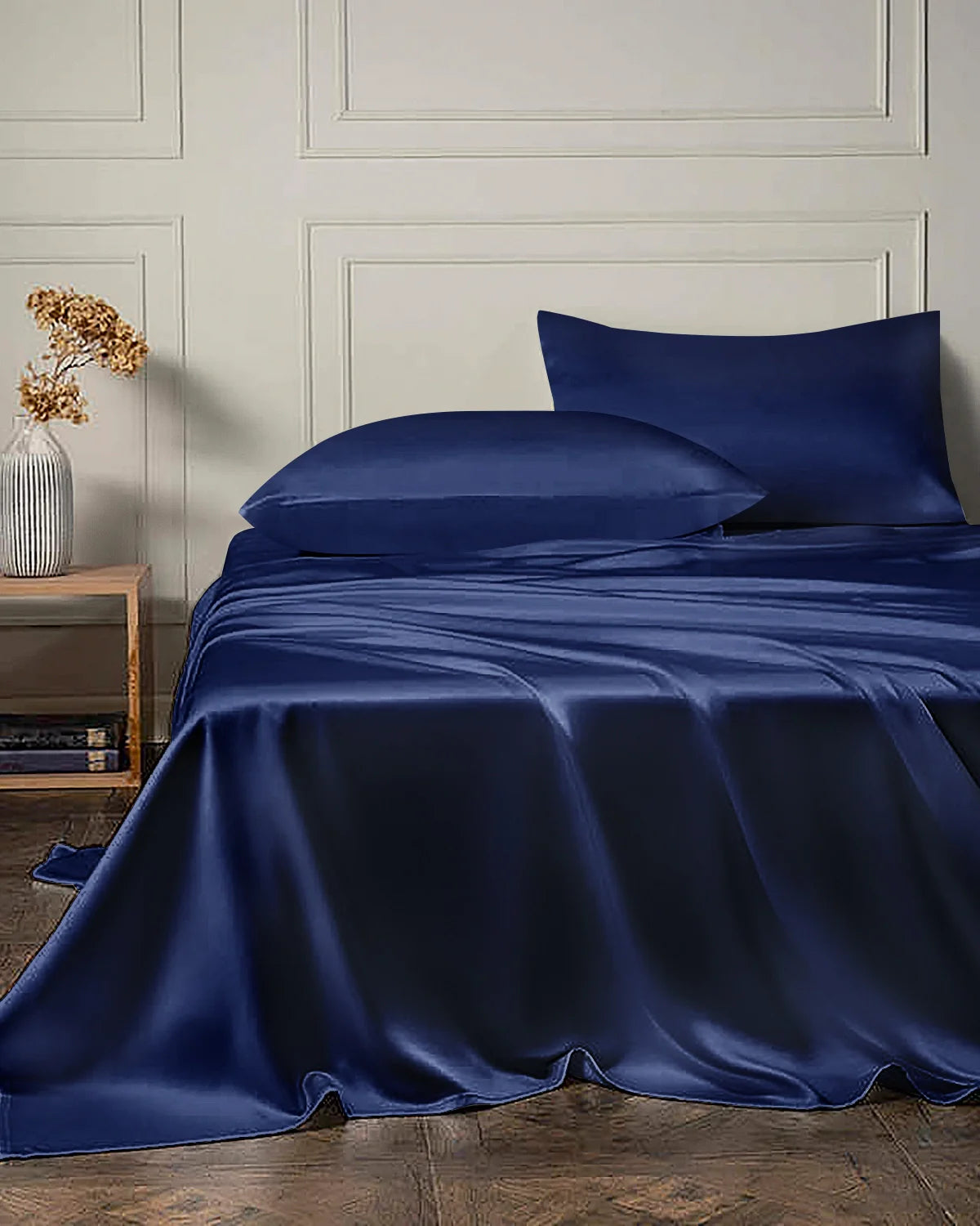 22 Momme 4PCS Silk Flat Sheet and Fitted Sheet Set