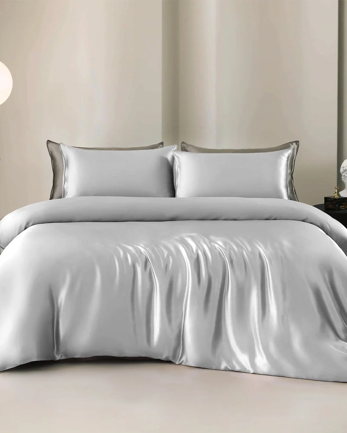 25 Momme 4PCS Silk Duvet Cover and Flat Sheet Set