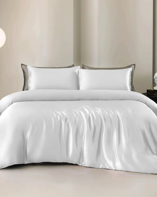 25 Momme 4PCS Silk Duvet Cover and Flat Sheet Set