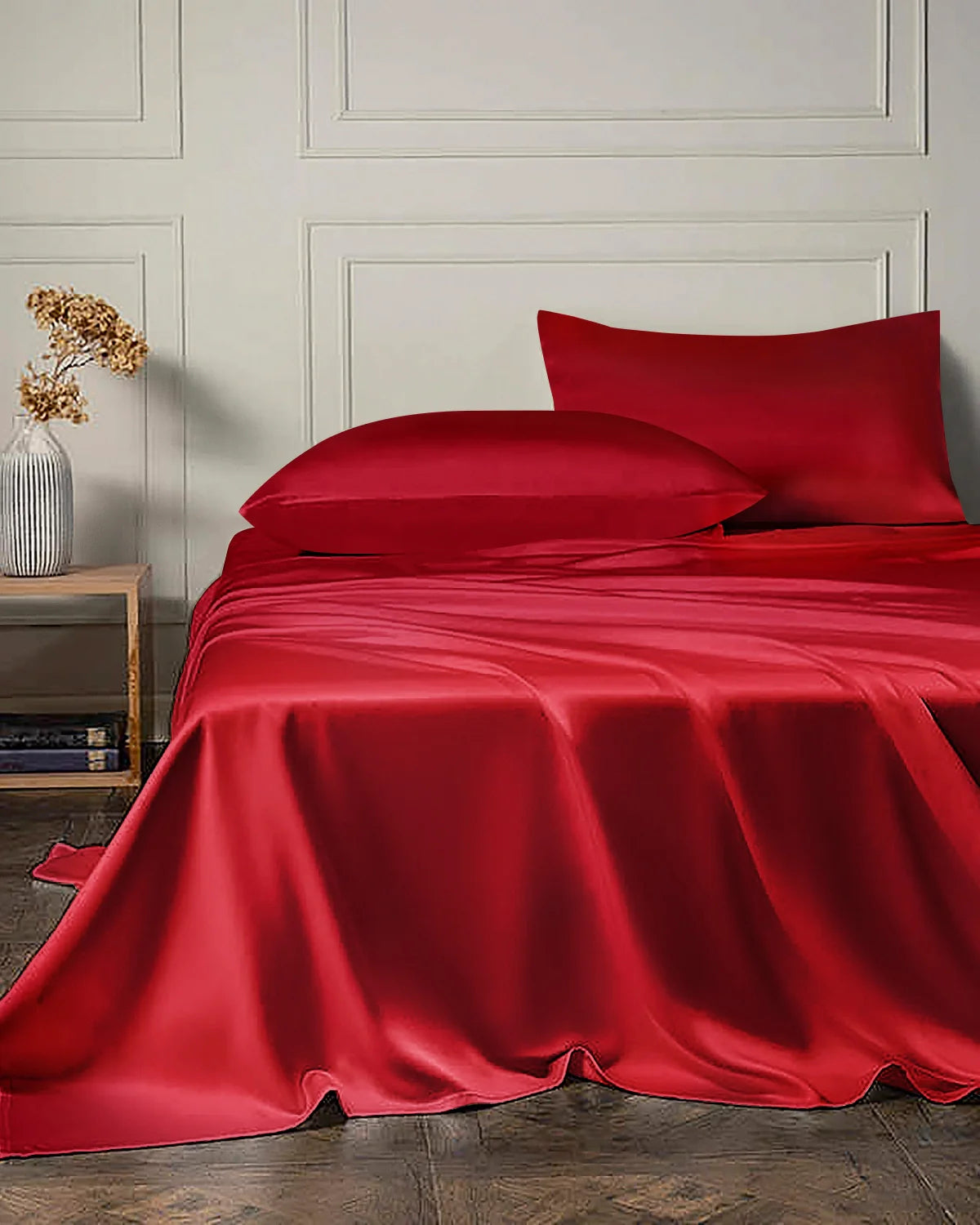 25 Momme 4PCS Silk Flat Sheet and Fitted Sheet Set