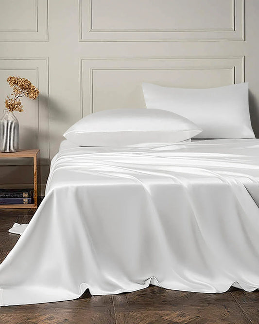 25 Momme 4PCS Silk Flat Sheet and Fitted Sheet Set