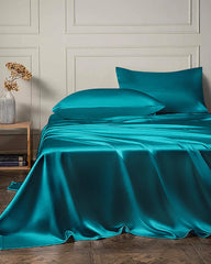 25 Momme 4PCS Silk Flat Sheet and Fitted Sheet Set