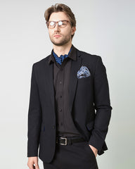 Dark-Toned Printed Men's Silk Handkerchief