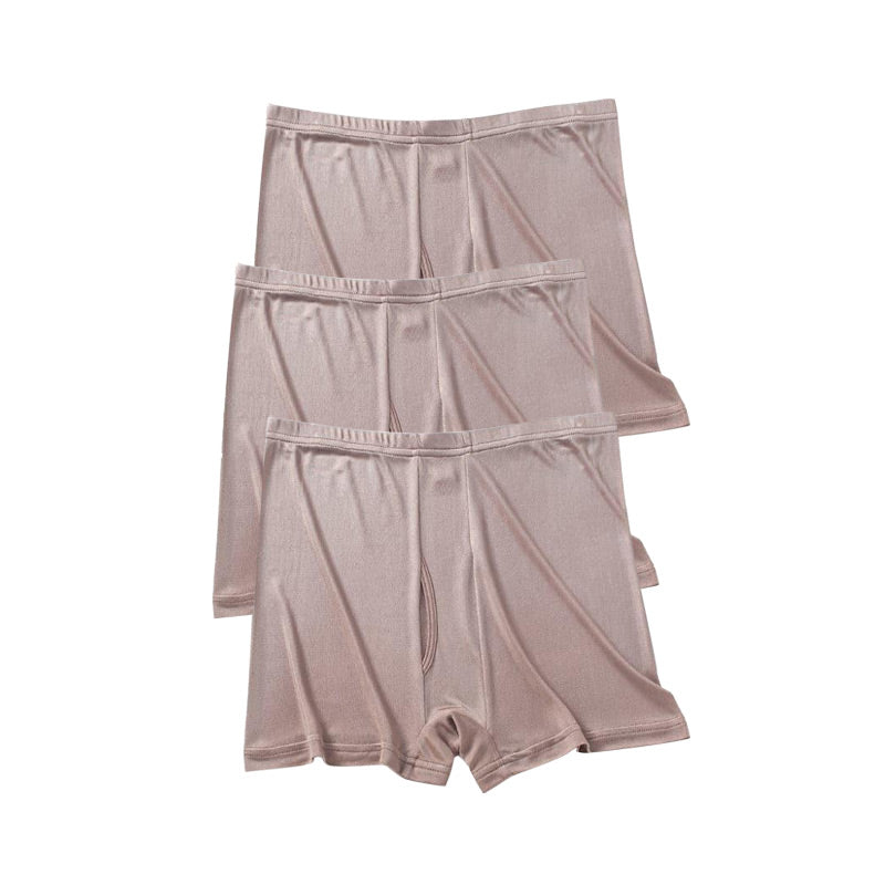 3 Pcs Large Elasticity Knit Soft Silk Boxer Shorts