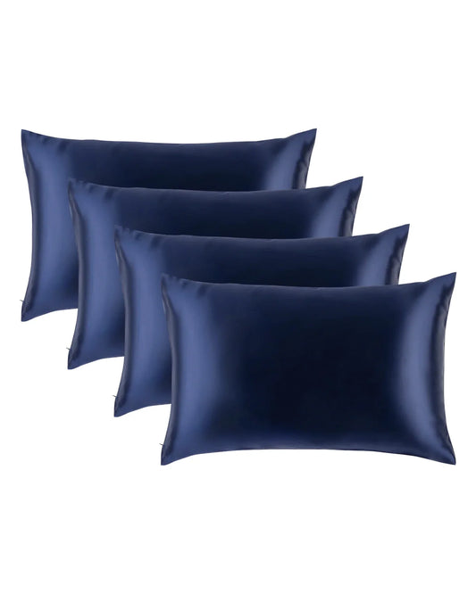 4PCS 19 Momme Silk Pillowcase with Hidden Zipper