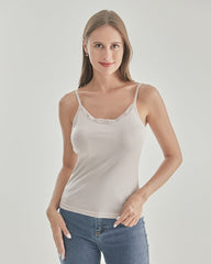 Lace Silk Knit Camisole