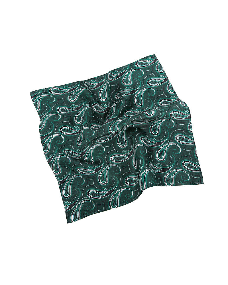 Dark-Toned Printed Men's Silk Handkerchief