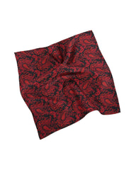 Silk Burgundy Paisley Pocket Square