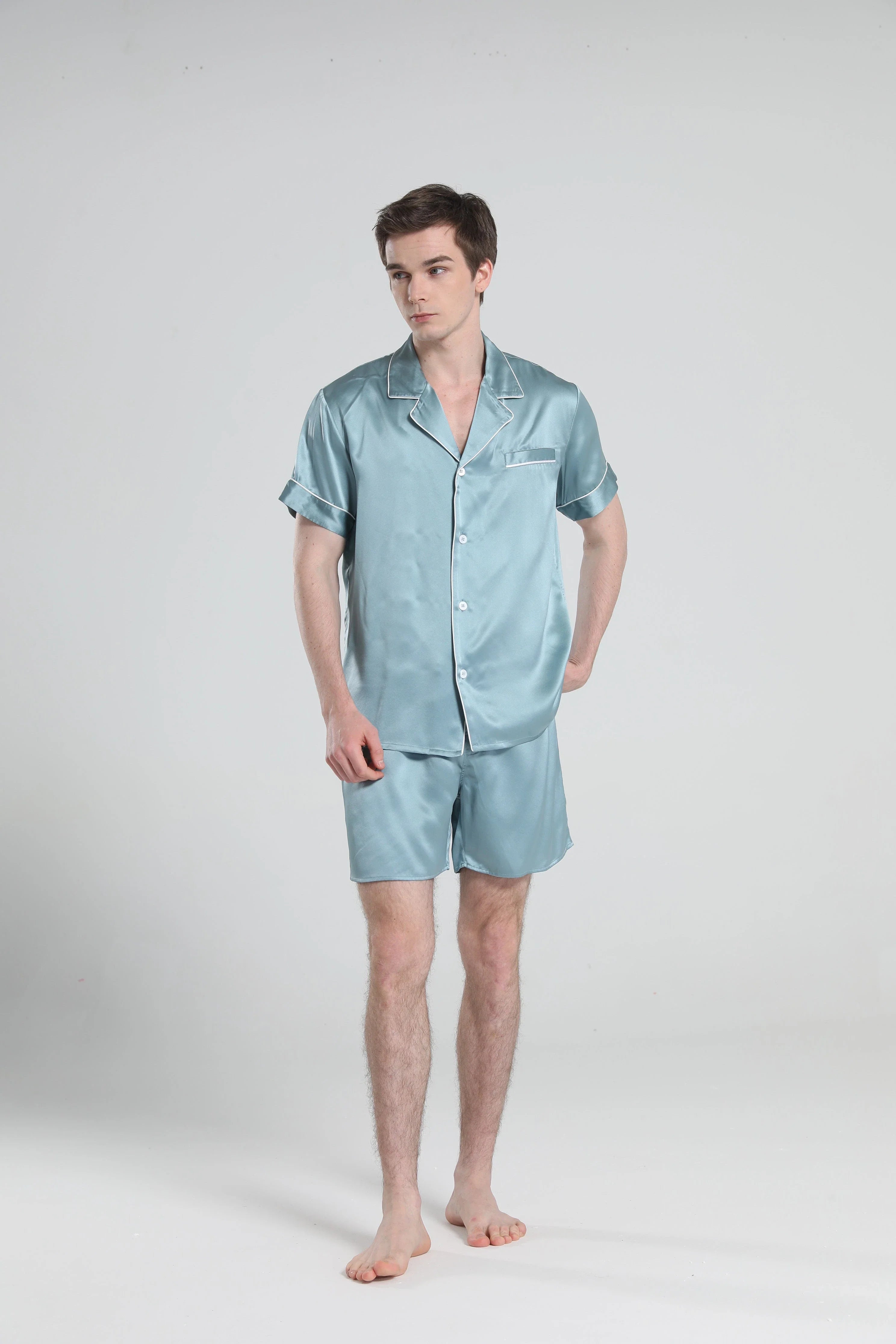 Casual Silk Short Pajamas For Men
