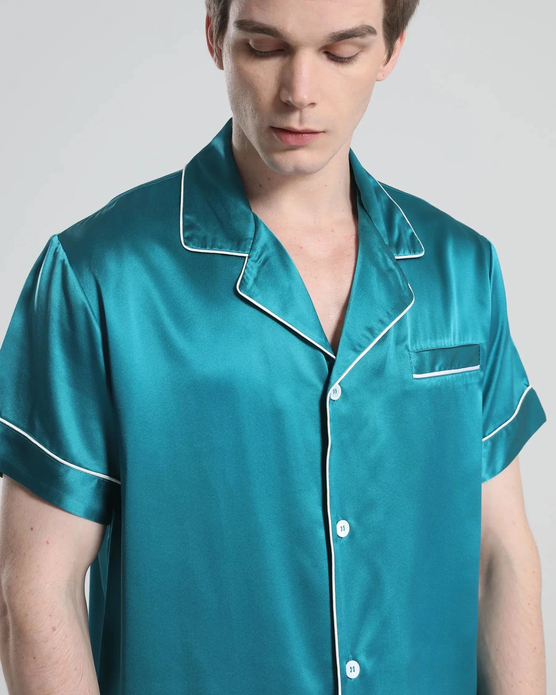 Casual Silk Short Pajamas For Men