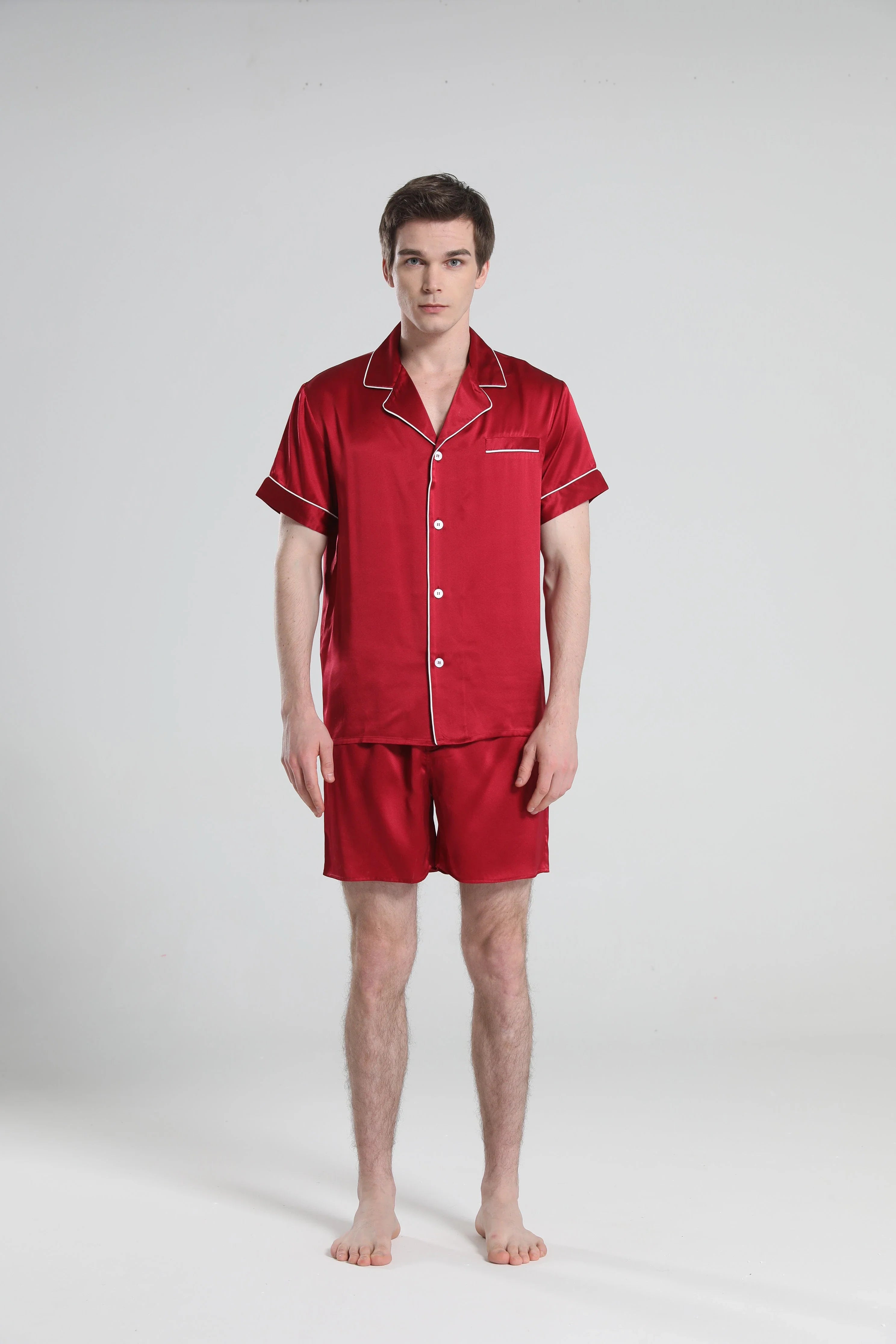 Casual Silk Short Pajamas For Men
