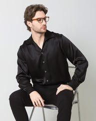 Classic Long Sleeve Silk Men's Shirt