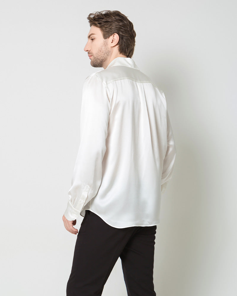 Classic Long Sleeve Silk Men's Shirt
