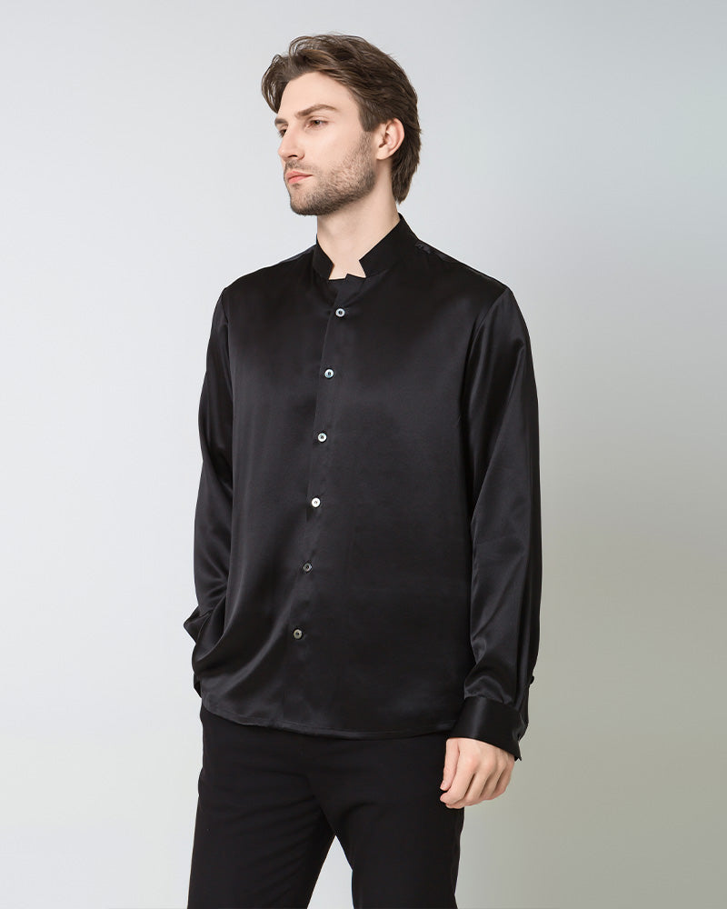 Classic Silk Men's Button Down Shirt