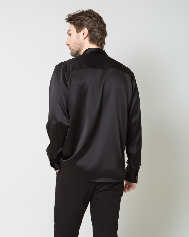 Classic Silk Men's Button Down Shirt