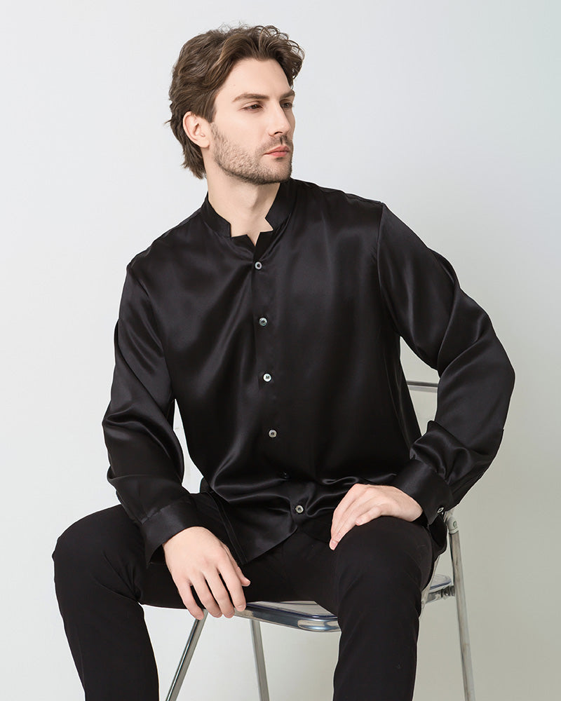 Classic Silk Men's Button Down Shirt
