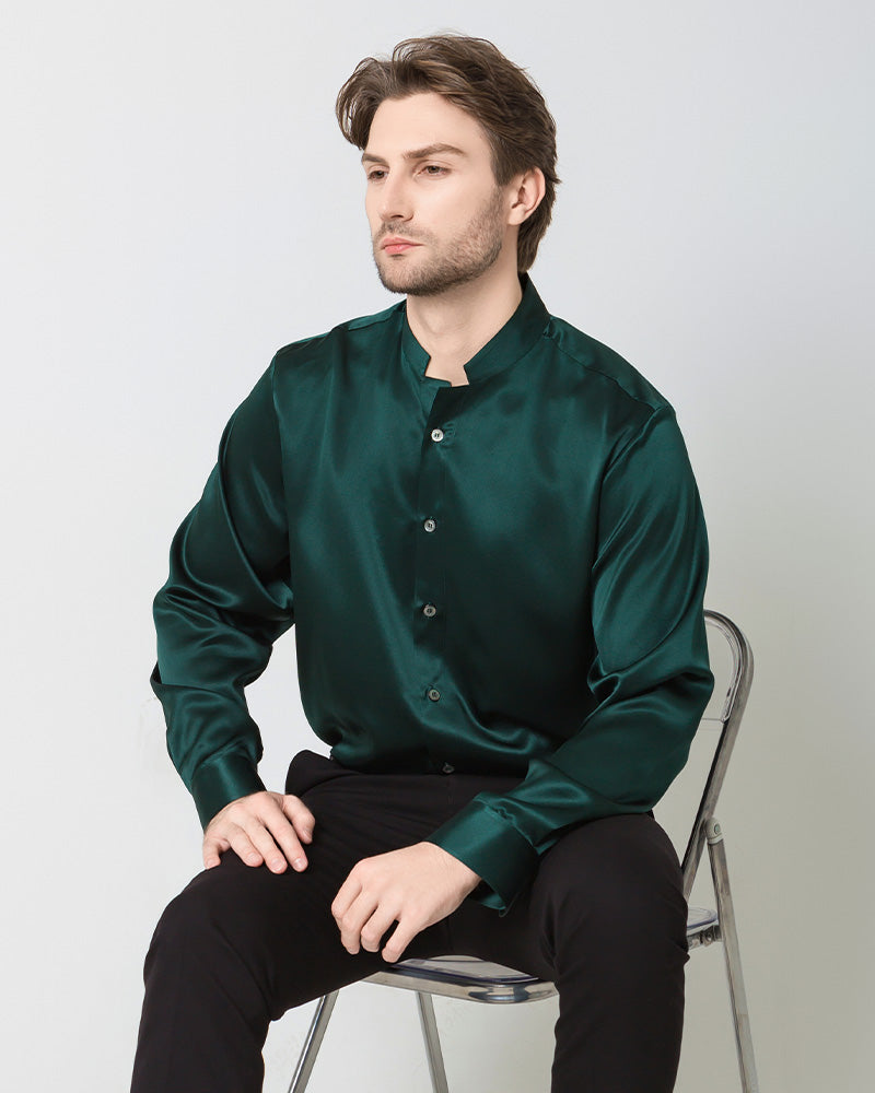 Classic Silk Men's Button Down Shirt