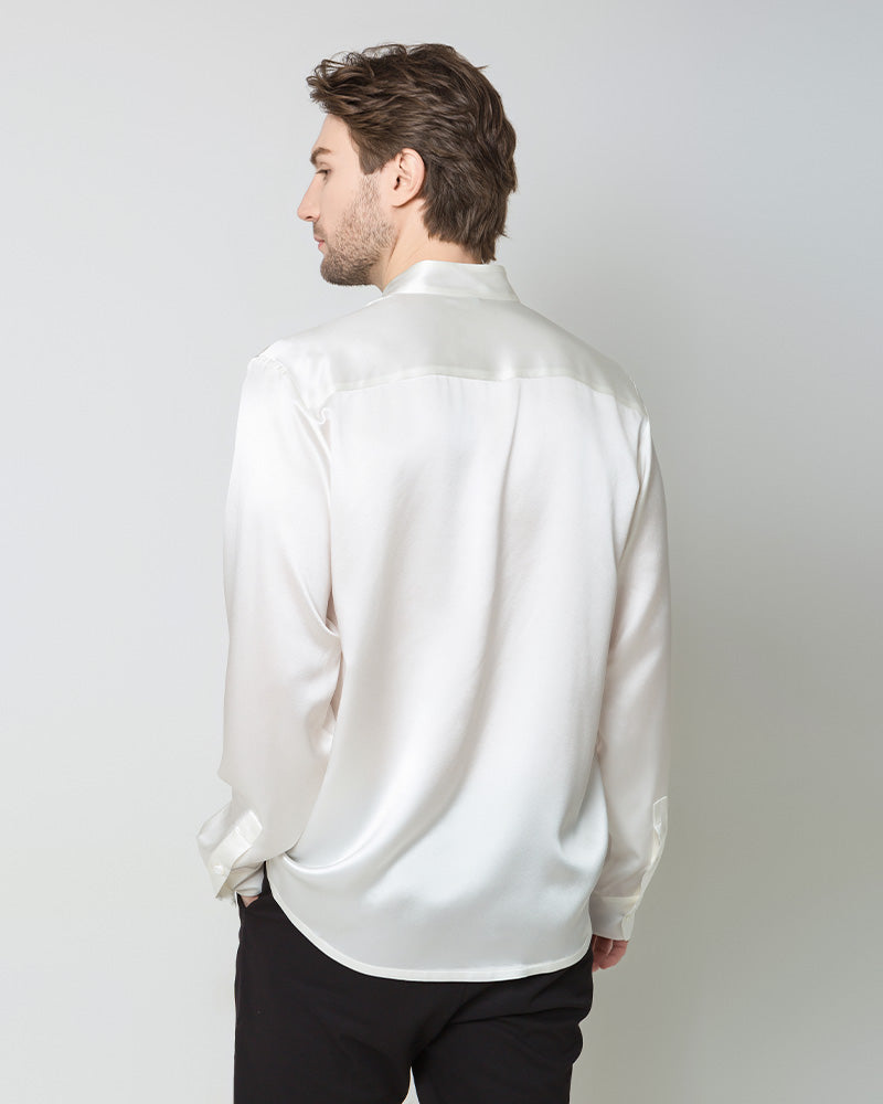 Classic Silk Men's Button Down Shirt
