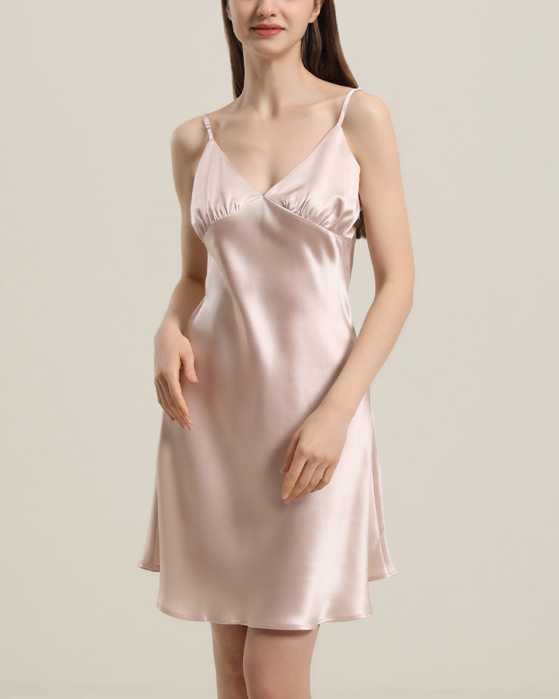 Close Fitting Silk Nightgown