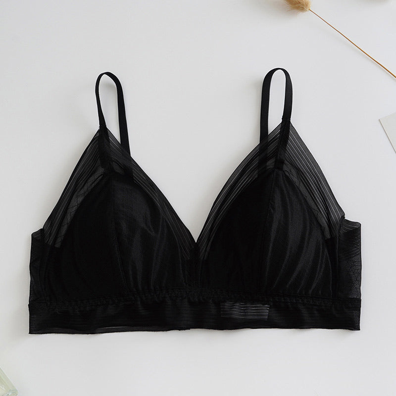 Concise Lace Comfy Silk Bralette Bra