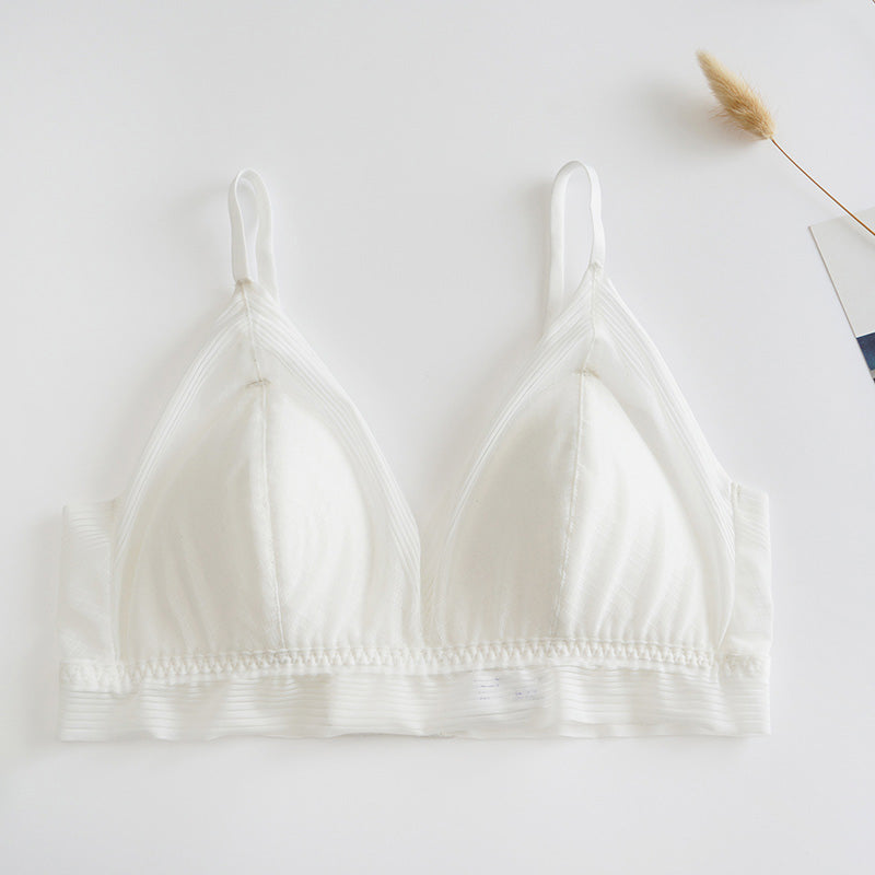 Concise Lace Comfy Silk Bralette Bra