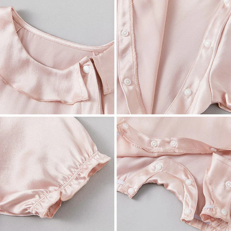 Doll Collar Baby Silk Onesies