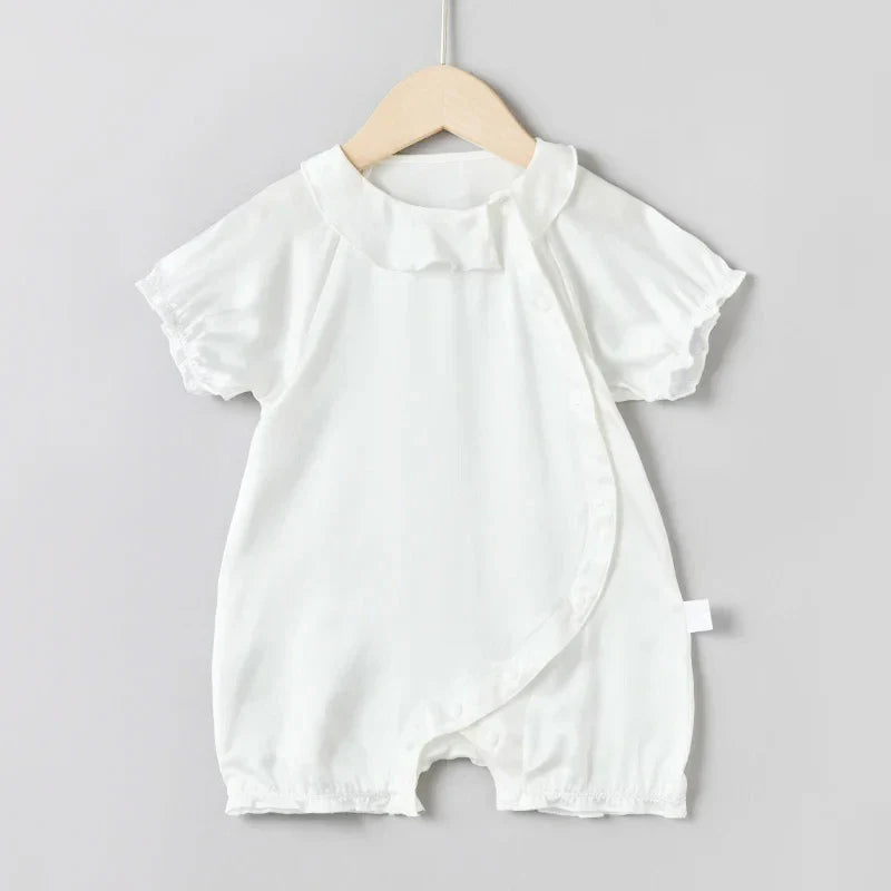 Doll Collar Baby Silk Onesies